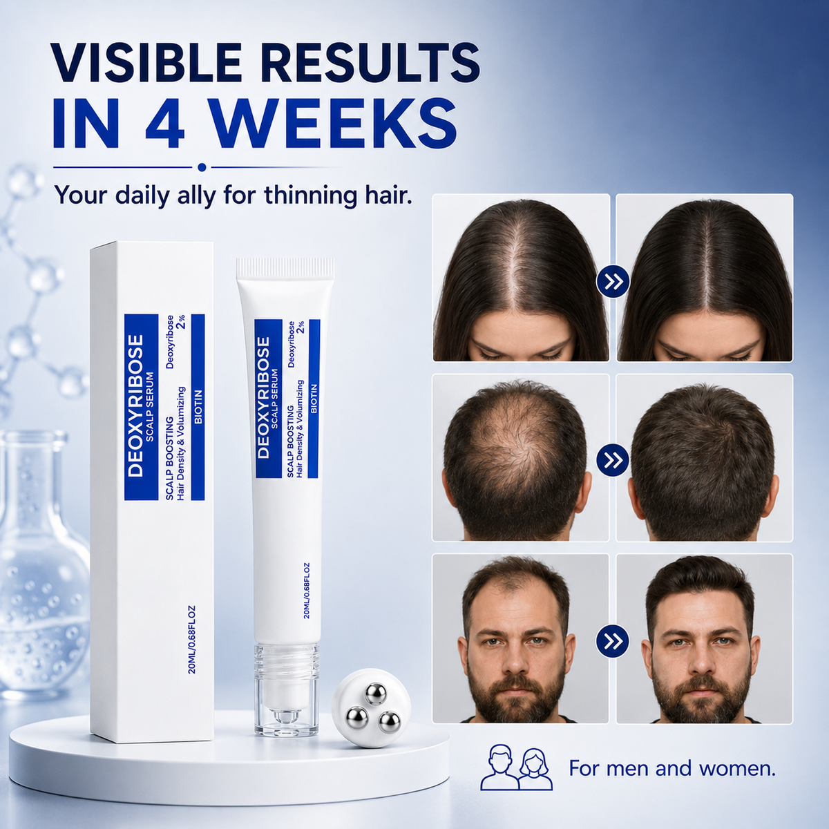 Craftaroq®-Deoxyribose Scalp Serum Roll-On