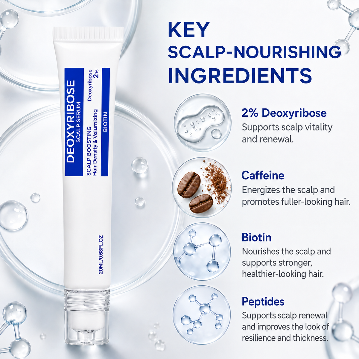 Craftaroq®-Deoxyribose Scalp Serum Roll-On