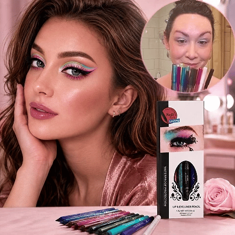 13-Color Waterproof Lip & Eye Liner Pencil Set