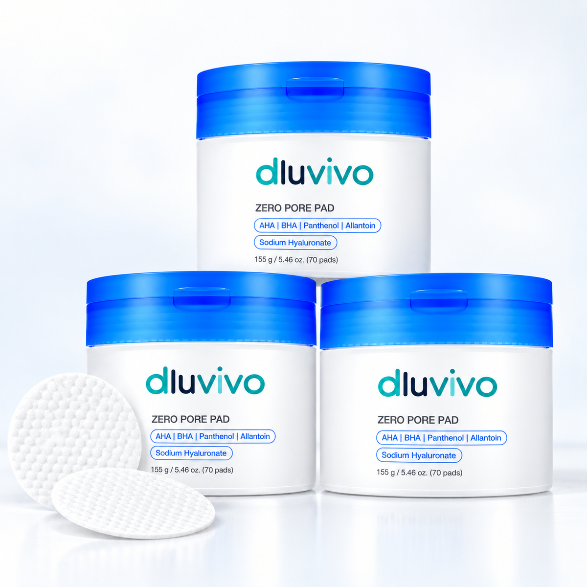 Dluvivo® Zero Pore Pads – Dual-Texture AHA + BHA Pore Care Pads