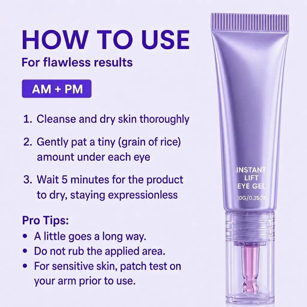 Instant Lift Eye Gel for Under-Eye Bags, Puffiness & Fine Lines